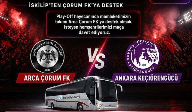 İskilip Belediyesi’nden Çorum FK maçına ücretsiz ulaşım