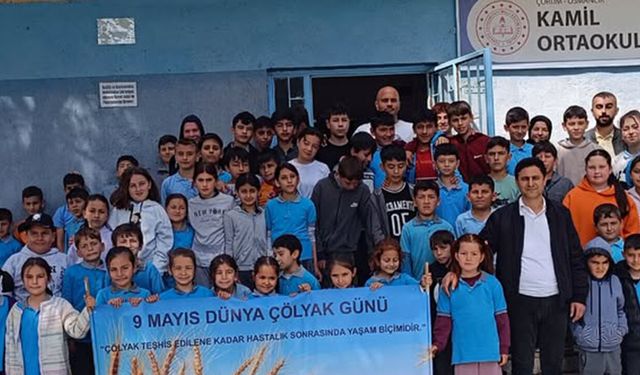 Kamil Ortaokulu'nda öğrencilere çölyak, astım ve hipertansiyon eğitimi