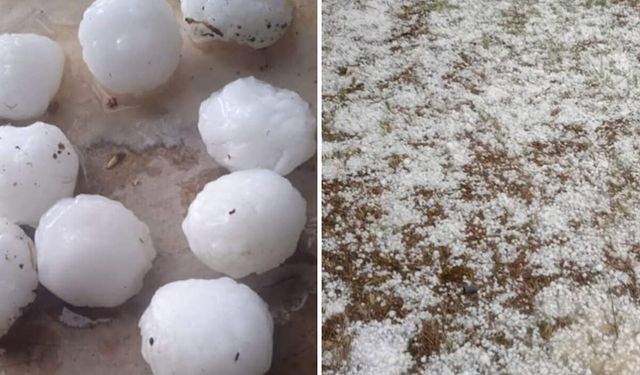 Çorum’un bu köyüne ceviz büyüklüğünde dolu yağdı