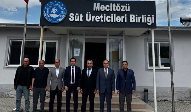 Ziraat Bankası yöneticilerinden Mecitözü Süt Üreticileri Birliği’ne ziyaret
