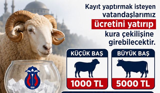 Bayat Belediyesi’nde kurban kesimi için kura çekilişi yapılacak