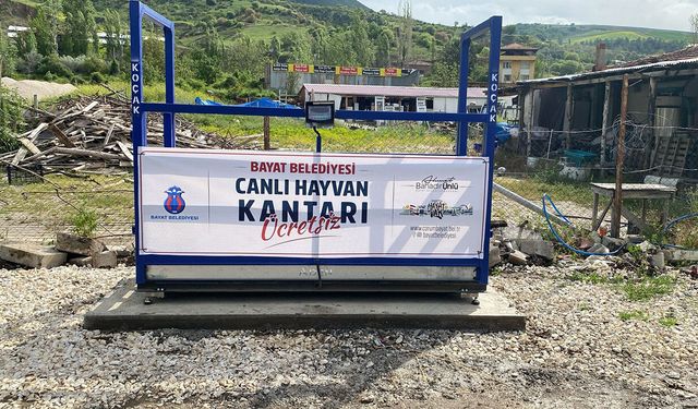 Hayvan Pazarı’na canlı hayvan kantarı kuruldu