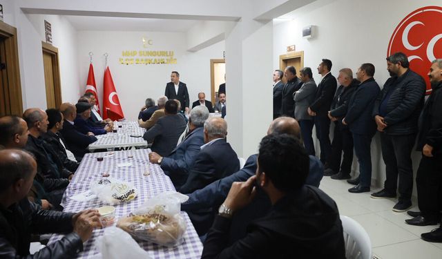 MHP Sungurlu teşkilatı muhtarlarla birlik yemeğinde buluştu