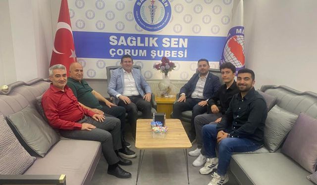 Genç Memur-Sen’den Sağlık-Sen Çorum Şubesi’ne hayırlı olsun ziyareti