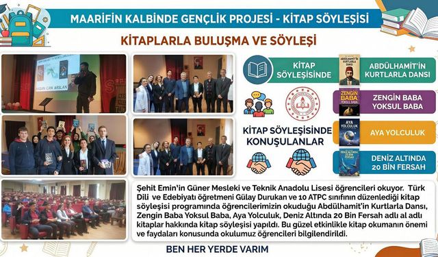 Şehit Emin Güner MTAL’de kitap söyleşisi yoğun ilgi gördü