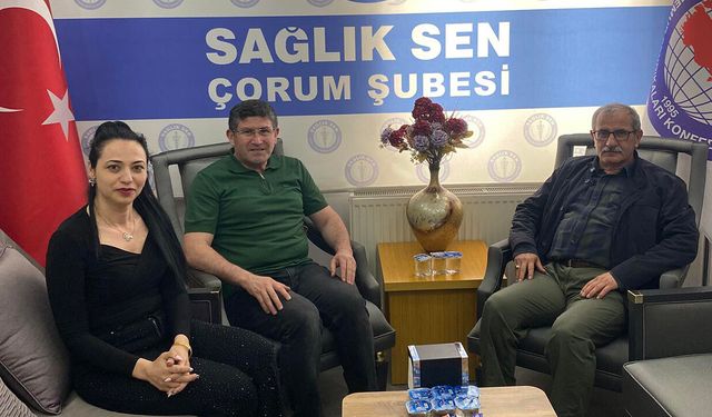 Kültür Memur-Sen’den Sağlık-Sen Çorum Şubesi’ne ziyaret