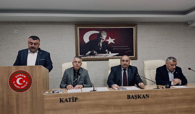 Çorum İl Genel Meclisi’nde olağan toplantı gerçekleştirildi
