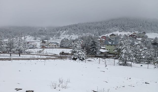 Çorum'un yüksek kesimleri beyaza büründü