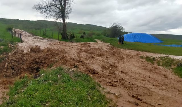 Çorum'da dereler taştı, tarım arazileri su altında kaldı