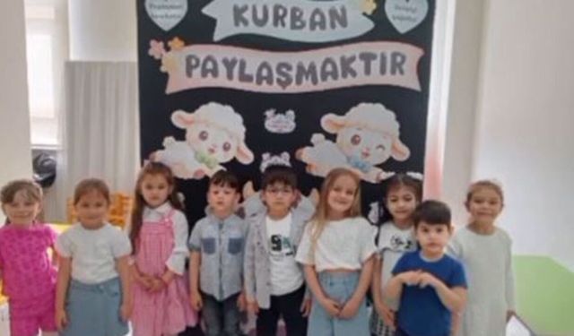 Osmancık’ta minikler bayram sevincini okulda yaşadı
