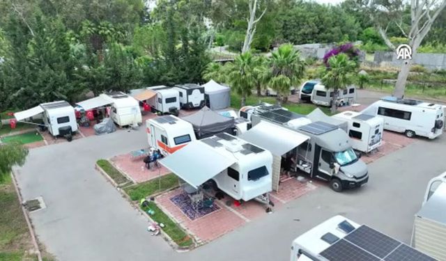 Karavan tutkunlarının bayram rotası Antalya oldu