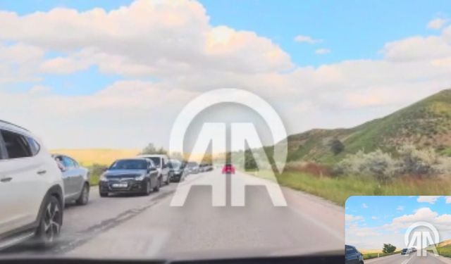 Çorum-Ankara yolunda bayram dönüşü yoğunluğu