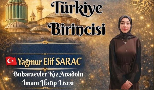 Çorumlu öğrenci Türkiye birincisi oldu