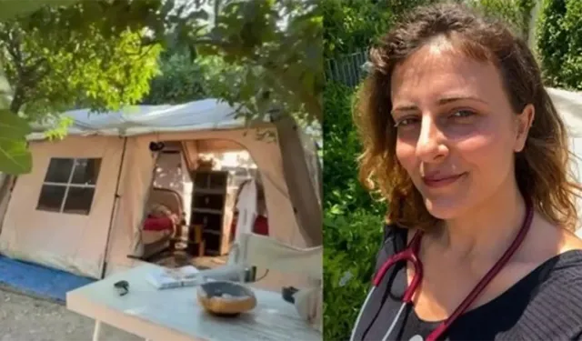500 bin TL kira istendi, çadır alıp kamp alanına yerleşti