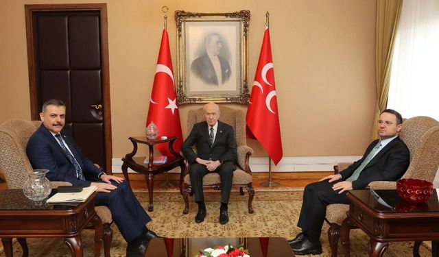 Bakan Mustafa Çiftçi ve Bakan Akın Gürlek'ten Devlet Bahçeli'ye ziyaret