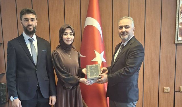 Yağmur Elif Saraç'tan İl Müftüsü Şahin Yıldırım'a ziyaret