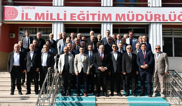Çorum'da okul müdürleri bayramlaşma programında buluştu