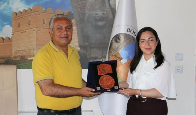 Kaymakam Yıldırım'dan Boğazkale Belediyesi'ne veda ziyareti