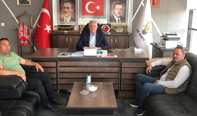 Köy muhtarlarından Merkez İlçe Başkanı Alagöz’e ziyaret