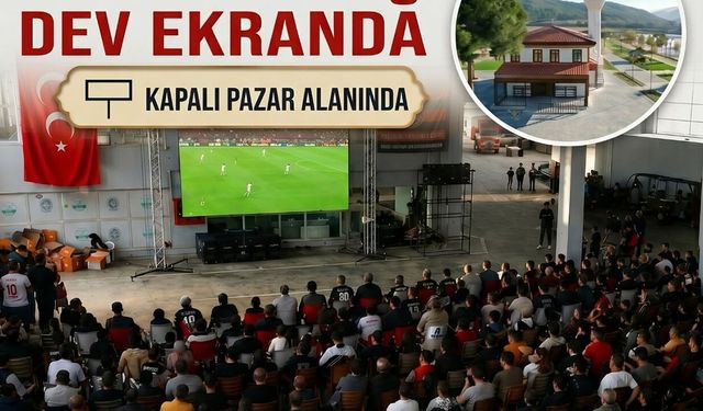 Osmancık'ta milli maç heyecanı dev ekranda