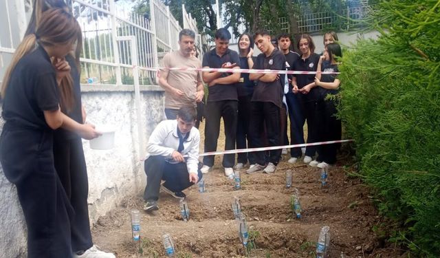 Sağlık Lisesi öğrencilerinden çevre farkındalığı etkinliği