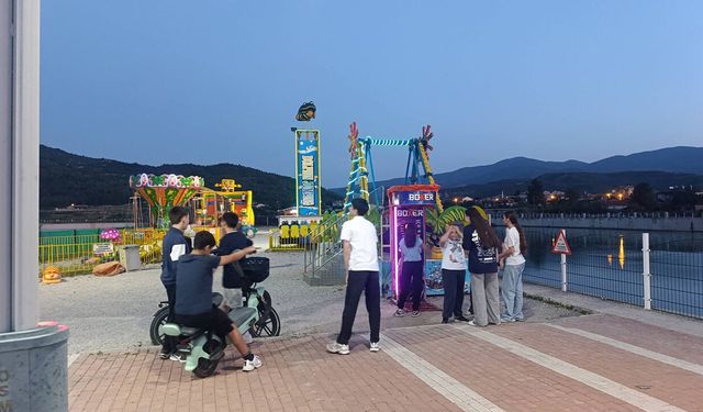 Osmancık'ta çocuklardan Lunaparka yoğun ilgi