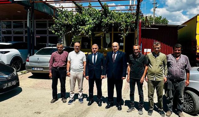 Yakup Alar, İskilip'teki iş yerinde Duran Bıyık’ı ziyaret etti