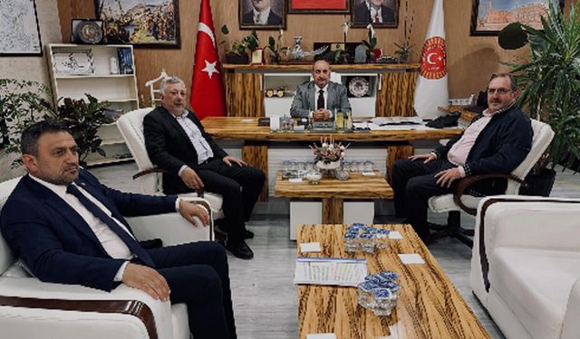 Bayrak ve Kaplan'dan Duran Bıyık'a nezaket ziyareti