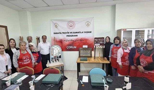 Şehit yakınlarına yönelik sanat projesi kapsamında kurs ziyareti