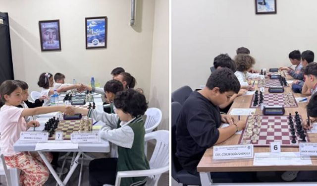 Minik satranççılar il birinciliği için hamle yapıyor