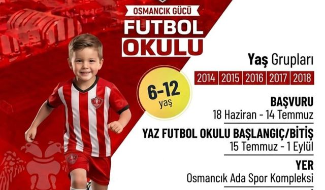 Osmancık'ta Futbol Yaz Okulu kayıtları başladı