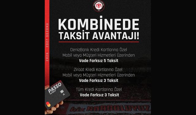 Çorum Fk taraftarına müjde! Kombinelerde taksit kolaylığı