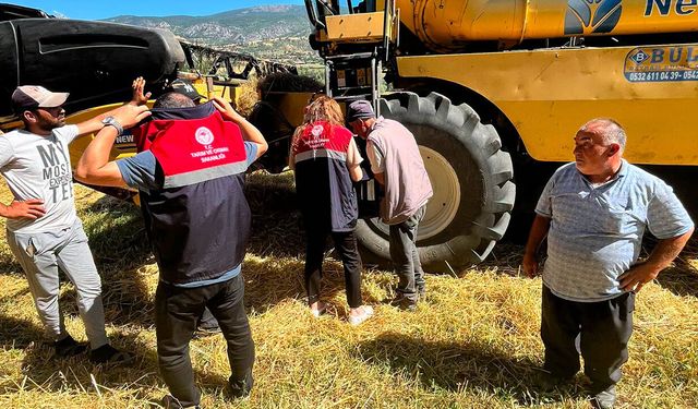 Mecitözü’nde biçerdöver kontrolleri devam ediyor