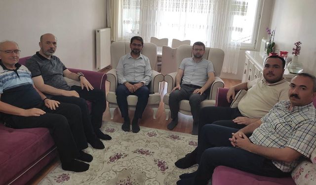 Müftülük heyeti Mustafa Aktepe’yi evinde ziyaret etti