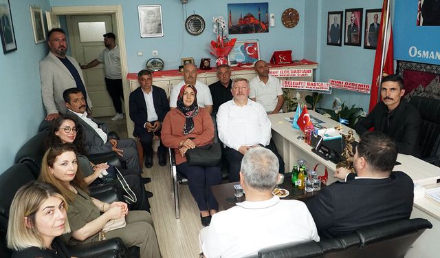 Başkan Gelgör’den İlçe Başkanı Başkaya’ya hayırlı olsun ziyareti