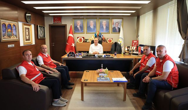Alaca Belediye Başkanı Arslan, Kızılay heyetini ağırladı
