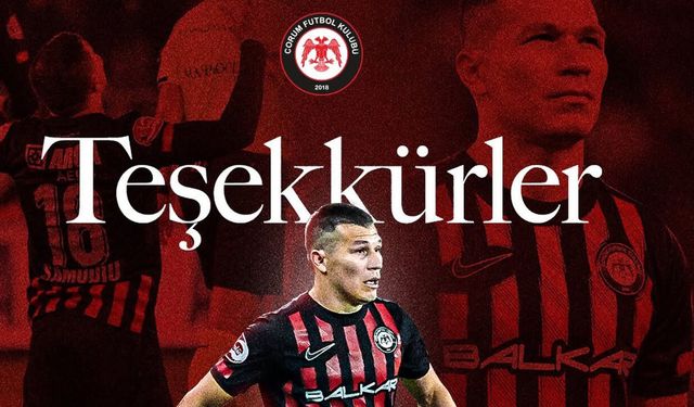Arca Çorum FK’dan Samudio’ya teşekkür
