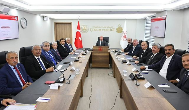 Valilikte önemli zirve: Çorum’un su planı hazırlanıyor