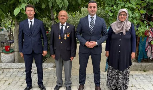 Kaymakam Şimşek’ten şehit aileleri ve gaziye ziyaret