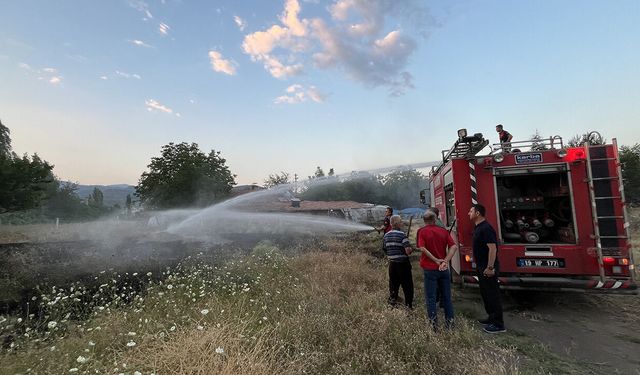 Osmancık’ta korkutan yangın: İtfaiyeden anında müdahale