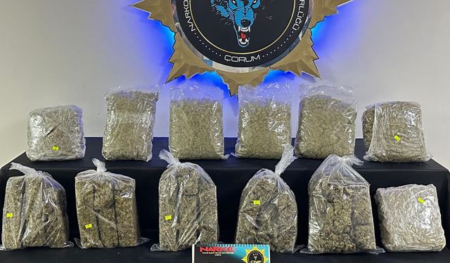 Osmancık’ta 9 kilo 429 gram skunk ele geçirildi