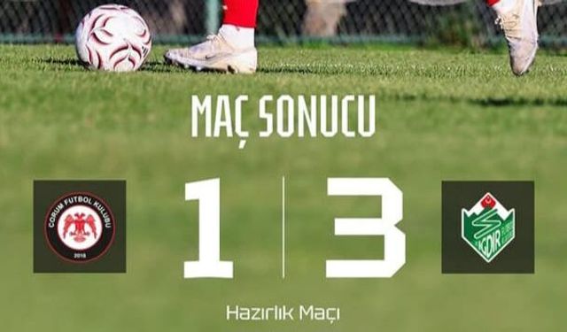 Arca Çorum FK, Iğdır FK'ya Hazırlık Maçında Mağlup Oldu