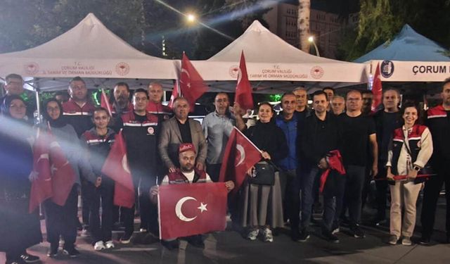 Çorum İl Tarım ve Orman Müdürlüğü 15 Temmuz anma programında stant açtı