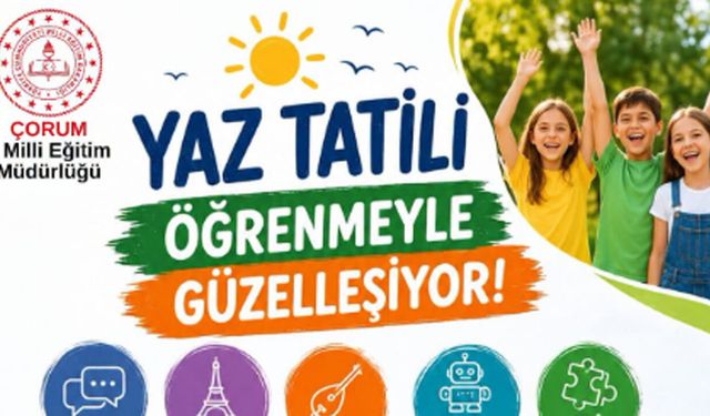 Çorum’da yaz kursları devam ediyor