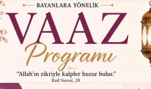 Alaca Müftülüğü’nden bayanlara yönelik vaaz programı