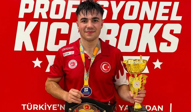 Ziya Furkan Gündüz, altın kemerin sahibi oldu