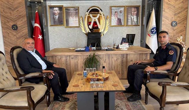 Teğmen Ahmet Furkan Yıldız’dan Başkan Çetinkaya’ya ziyaret