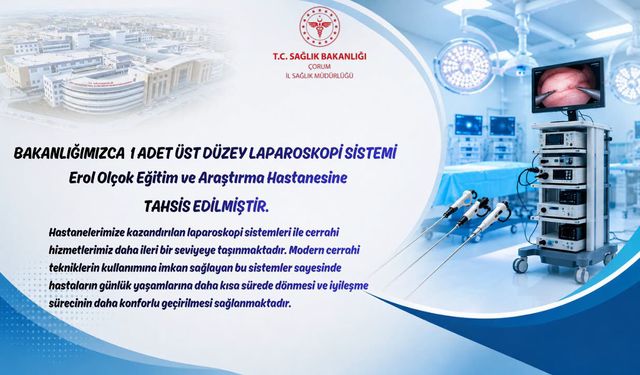 Hastaneye üst düzey laparoskopi sistemi