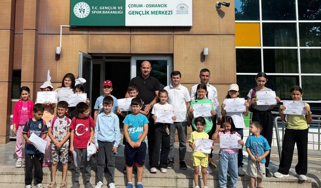 Osmancık Gençlik Merkezi’nde Yaz Kur’an Kursu tamamlandı