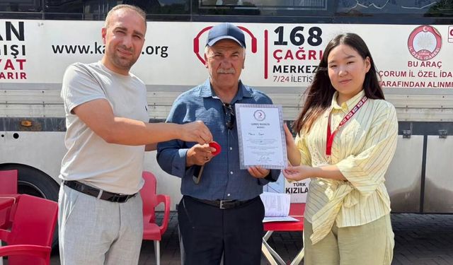 Alaca’da kan bağışı kampanyasına yoğun ilgi